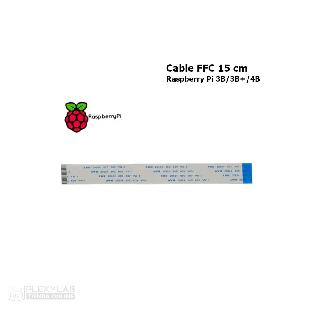Cable plano FFC para cámara y Raspberry Pi 3/4, CSI-2 de 22 pines