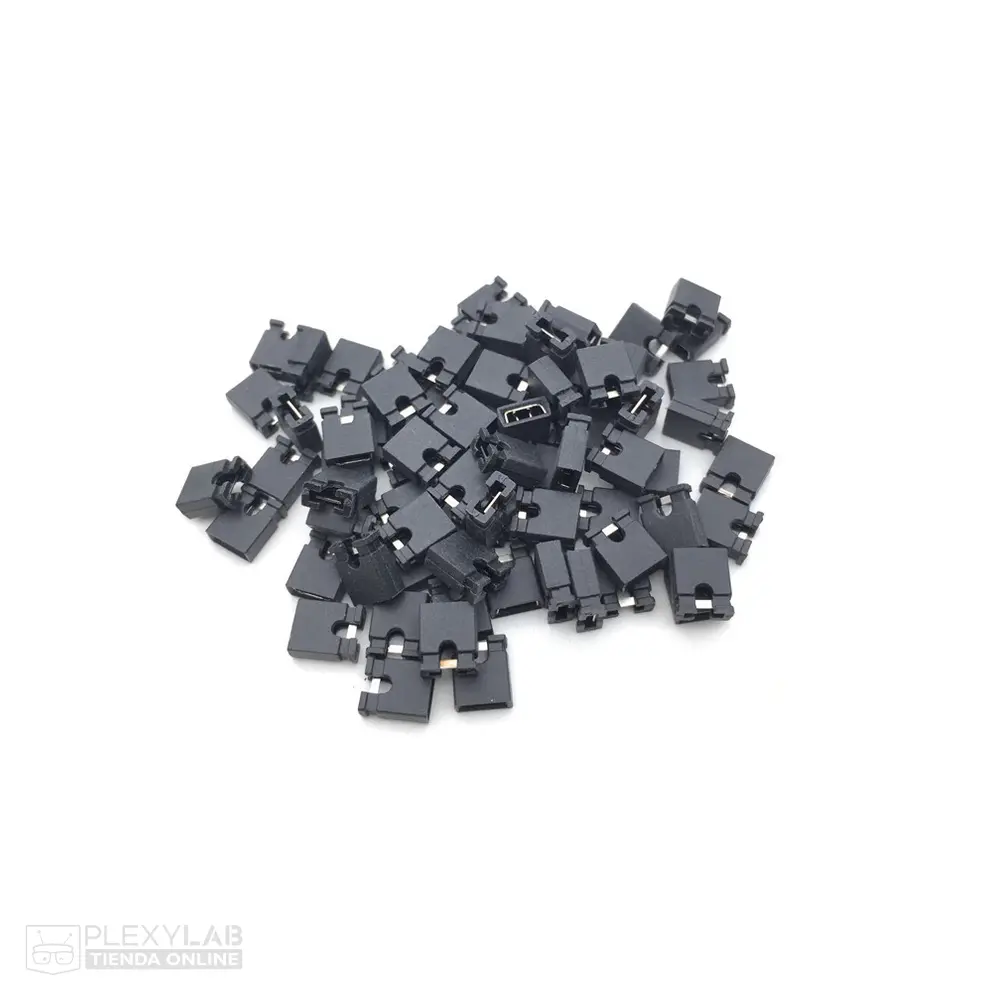 Jumper, mini puente shunt, conector pines placa 2.54 mm