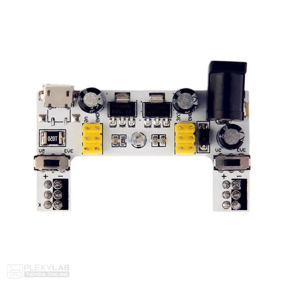 Módulo fuente para protoboard MB-102 de 3.3V y 5V