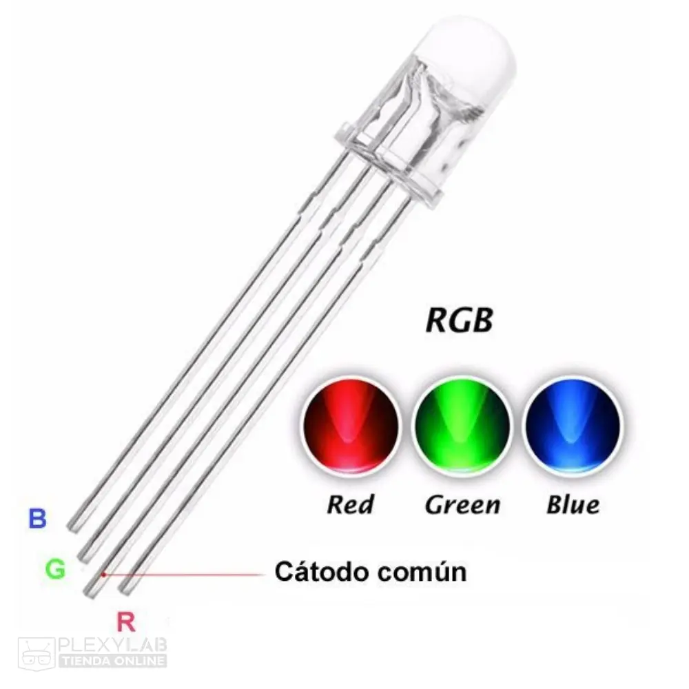 LED RGB de 5 mm transparente
