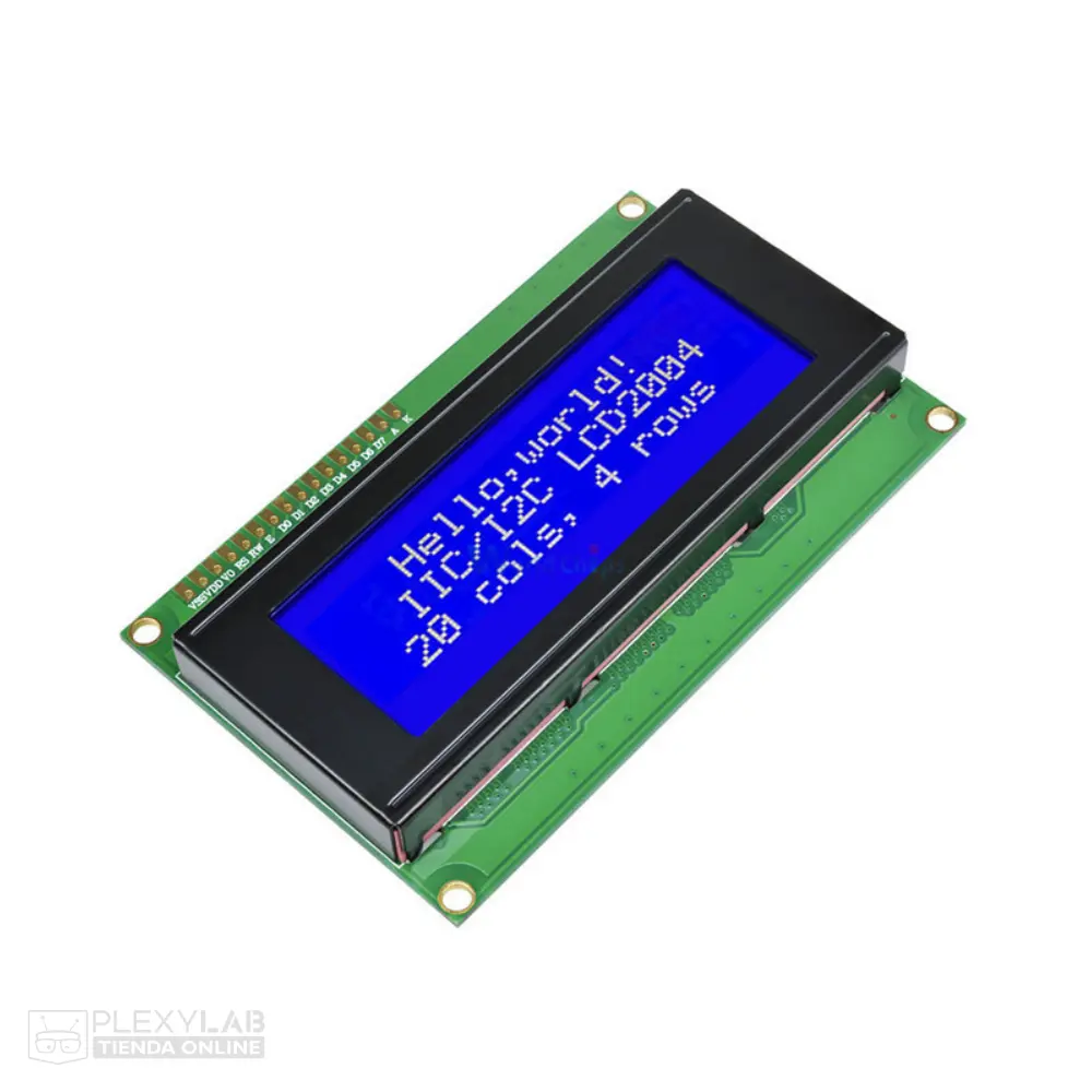 Pantalla LCD 2004 azul, 20x4 caracteres Arduino PIC