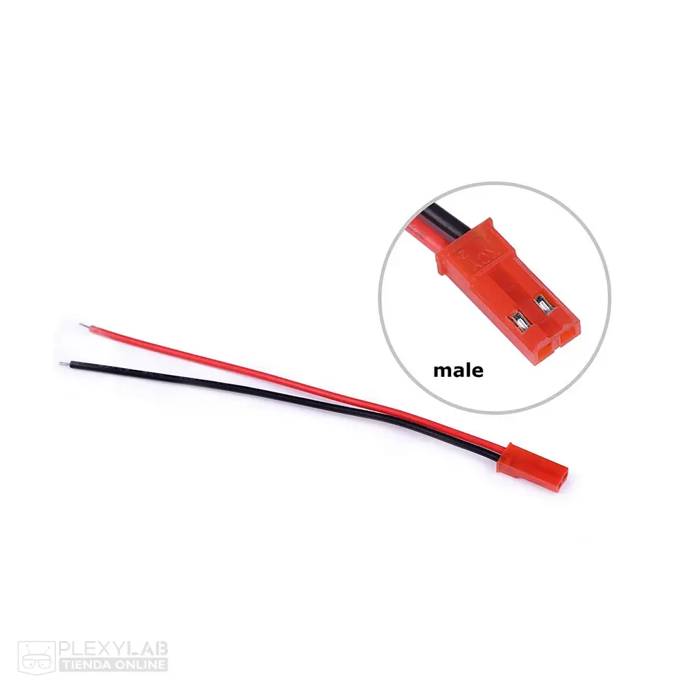Cable con conector JST RCY (SYP y SYR) de 2 pines, espaciado 2.5 mm, longitud 15 cm