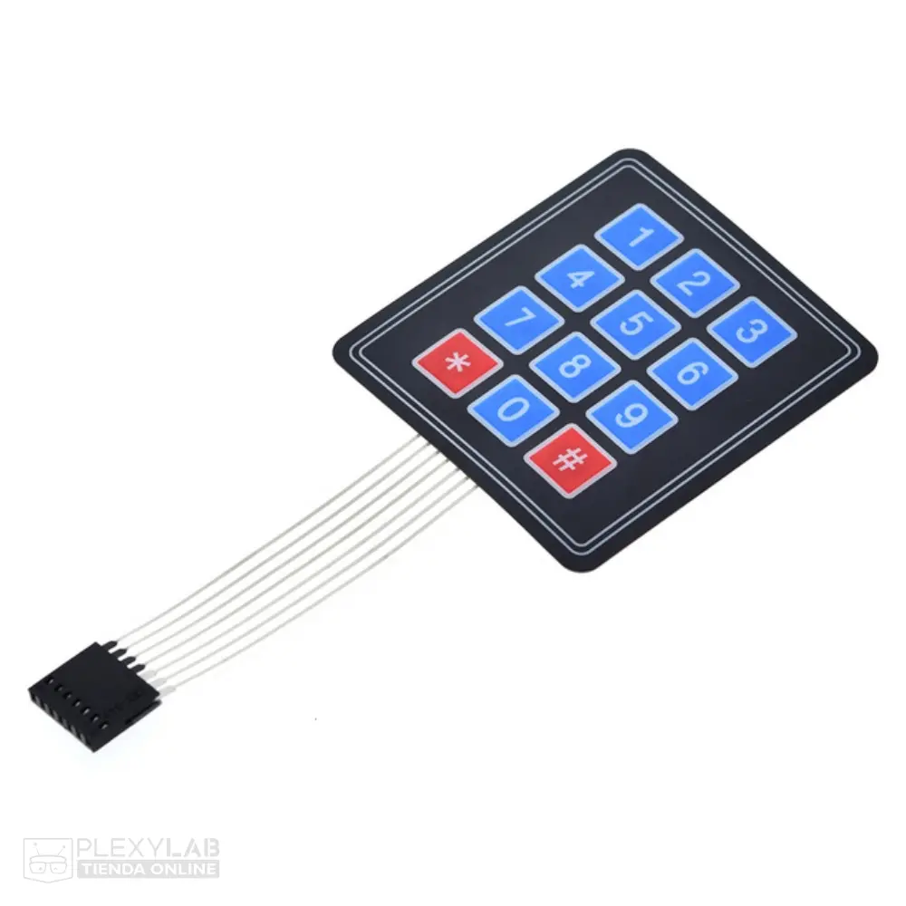 Teclado matricial 4X3 de membrana
