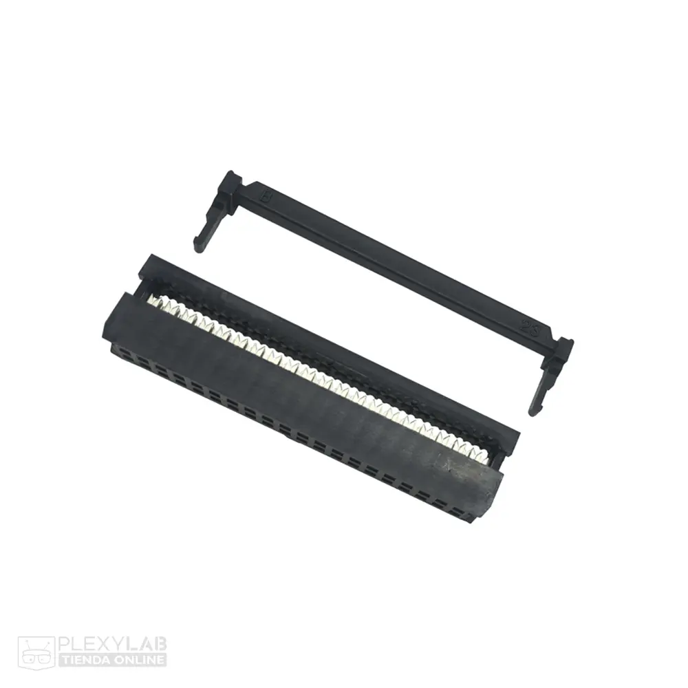 Conector IDC hembra para cable plano de 40 pines, 2X20, separación 2.54 mm
