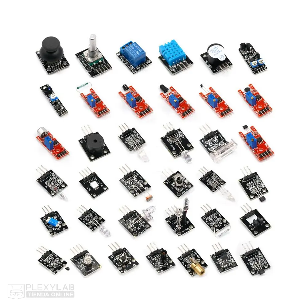 Kit de 37 sensores y módulos para Arduin Raspberry Pi, ESP32