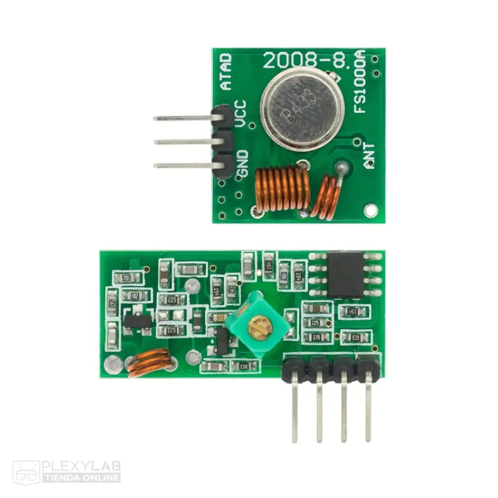 Kit transmisor y receptor de radio frecuencia RF de 433 MHz