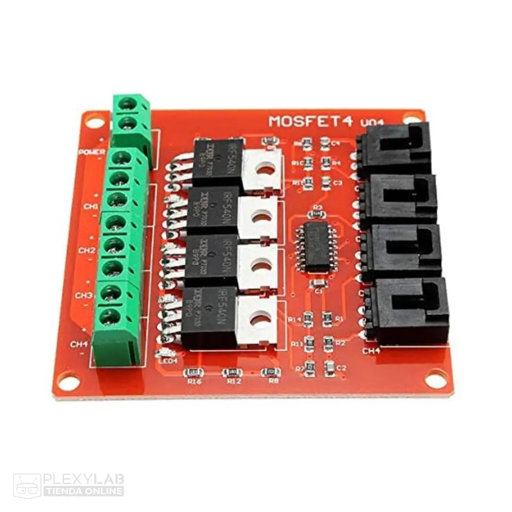 Módulo switch 4 canales Mosfet IRF540 Arduino