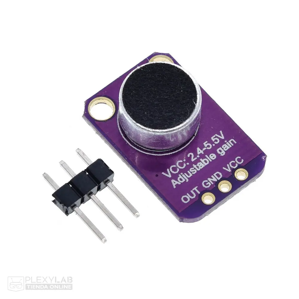Módulo amplificador con micrófono MAX4466 Electret para Arduino