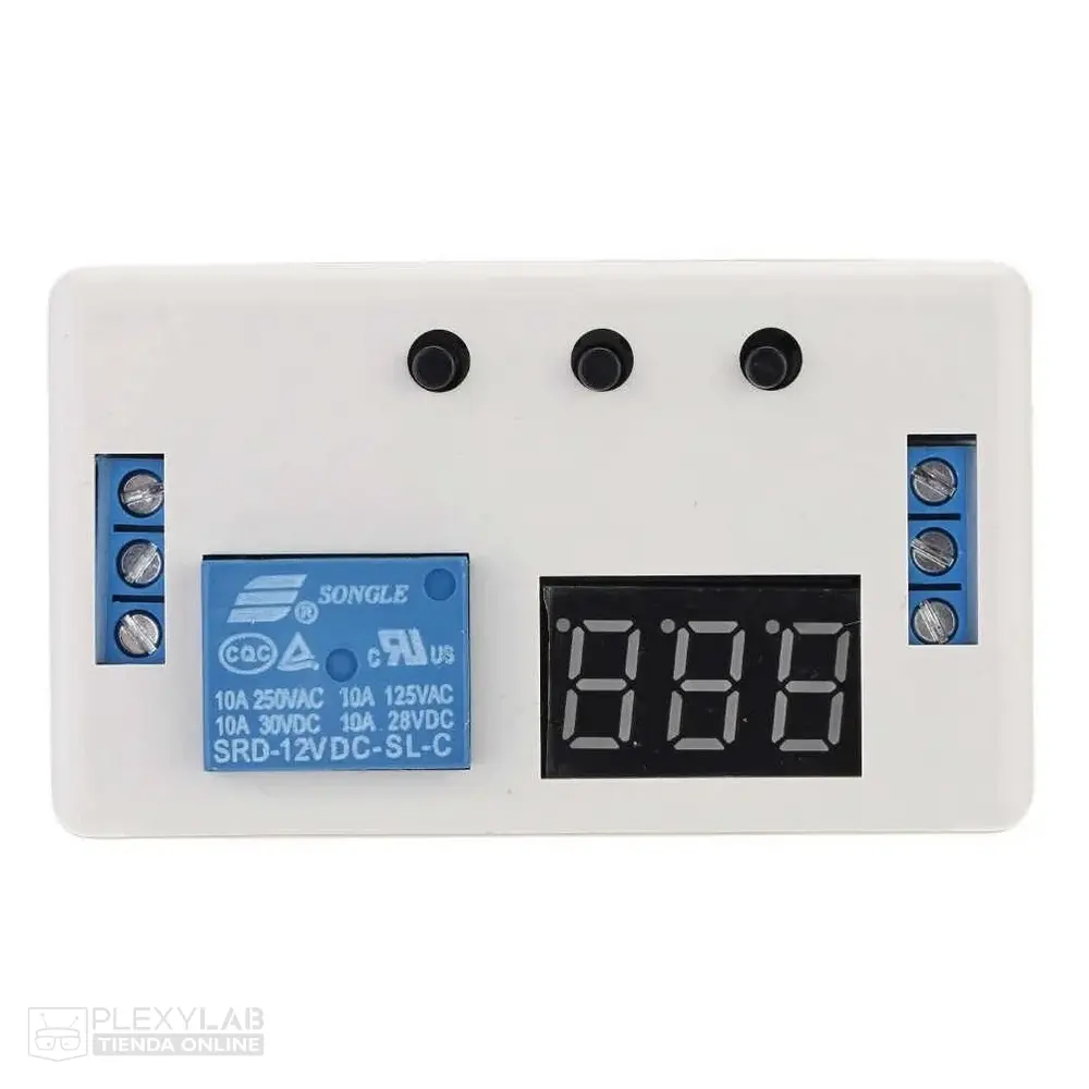 Módulo YYC-2 temporizador digital timer delay relay 12V, incluye carcasa