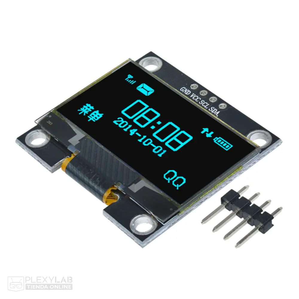 Pantalla LCD OLED SSH1106 I2C de 128x64 y 1.3", color azul