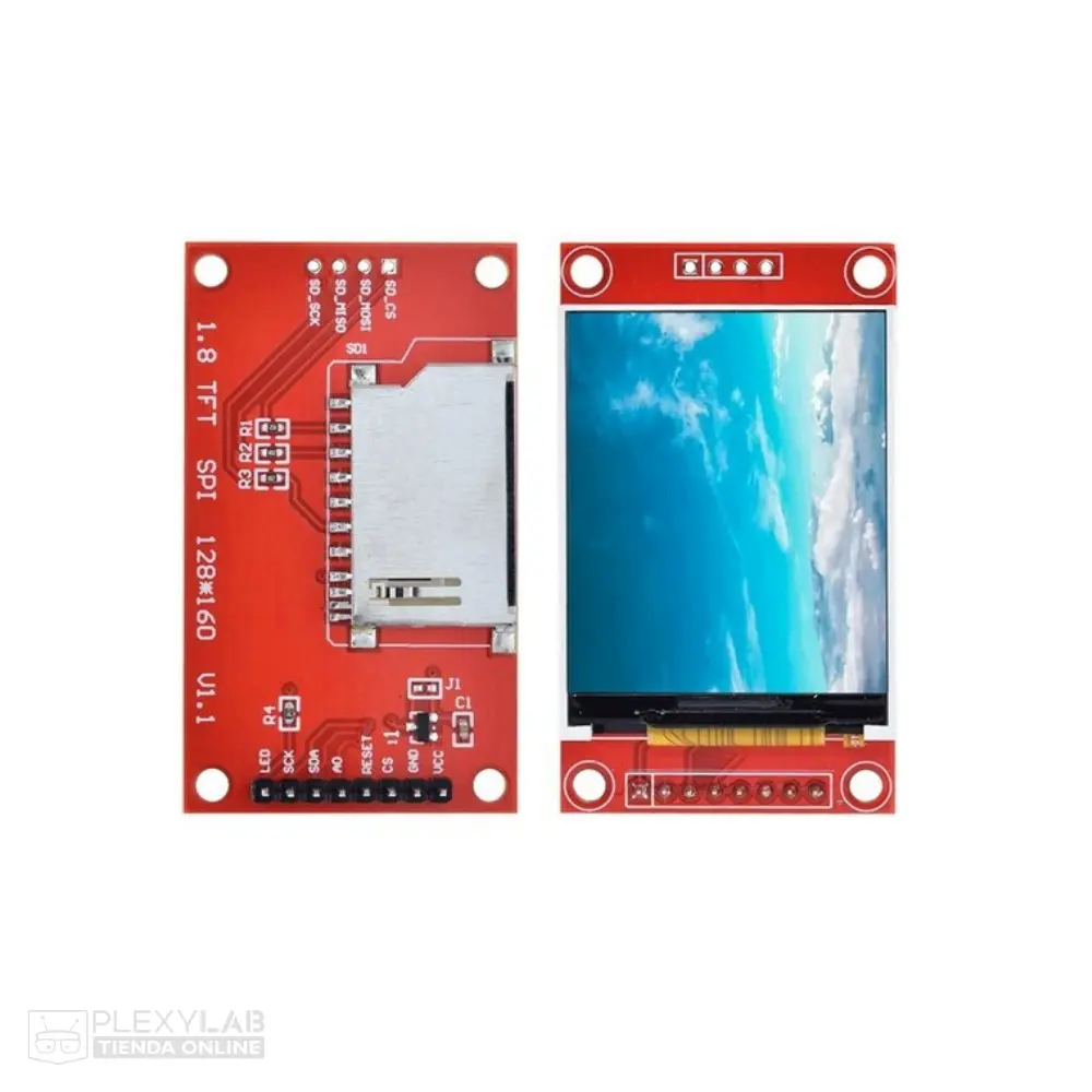 Pantalla LCD TFT de 1.8" ST7735S de 8 pines Arduino