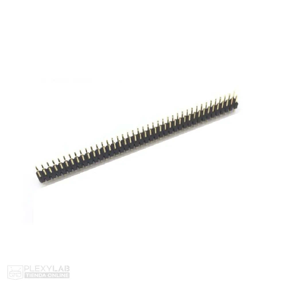 Peineta header macho doble, 2X40 pines, separación 2.54 mm