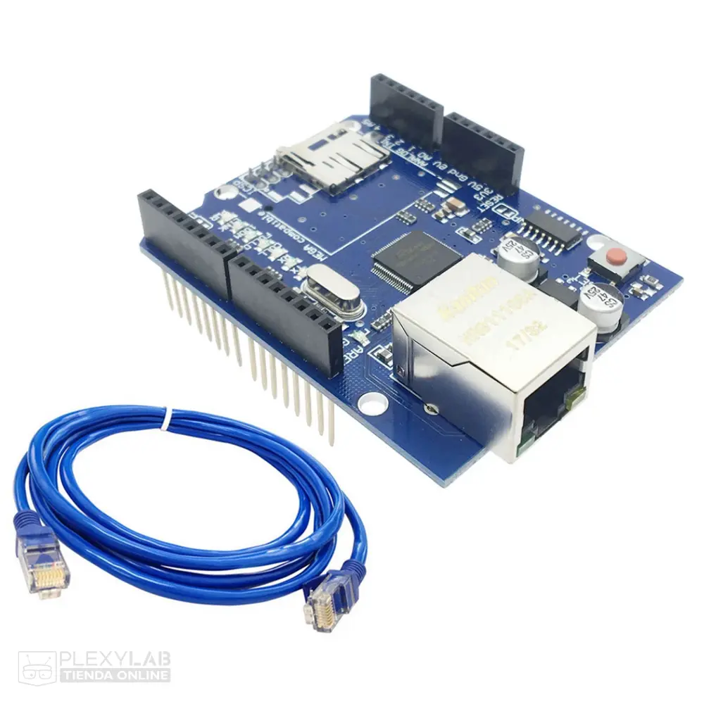 Módulo shield tarjeta de expansión Ethernet W5100 para Arduino + Cable