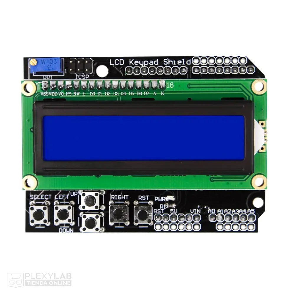 Módulo shield keypad tarjeta de expansión teclado y LCD 16x2 para Arduino Uno
