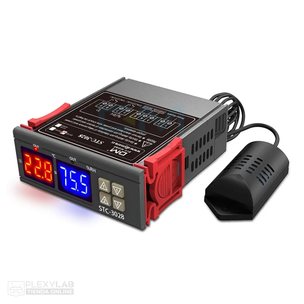 Termostato higrómetro digital STC-3028 de 110 VAC