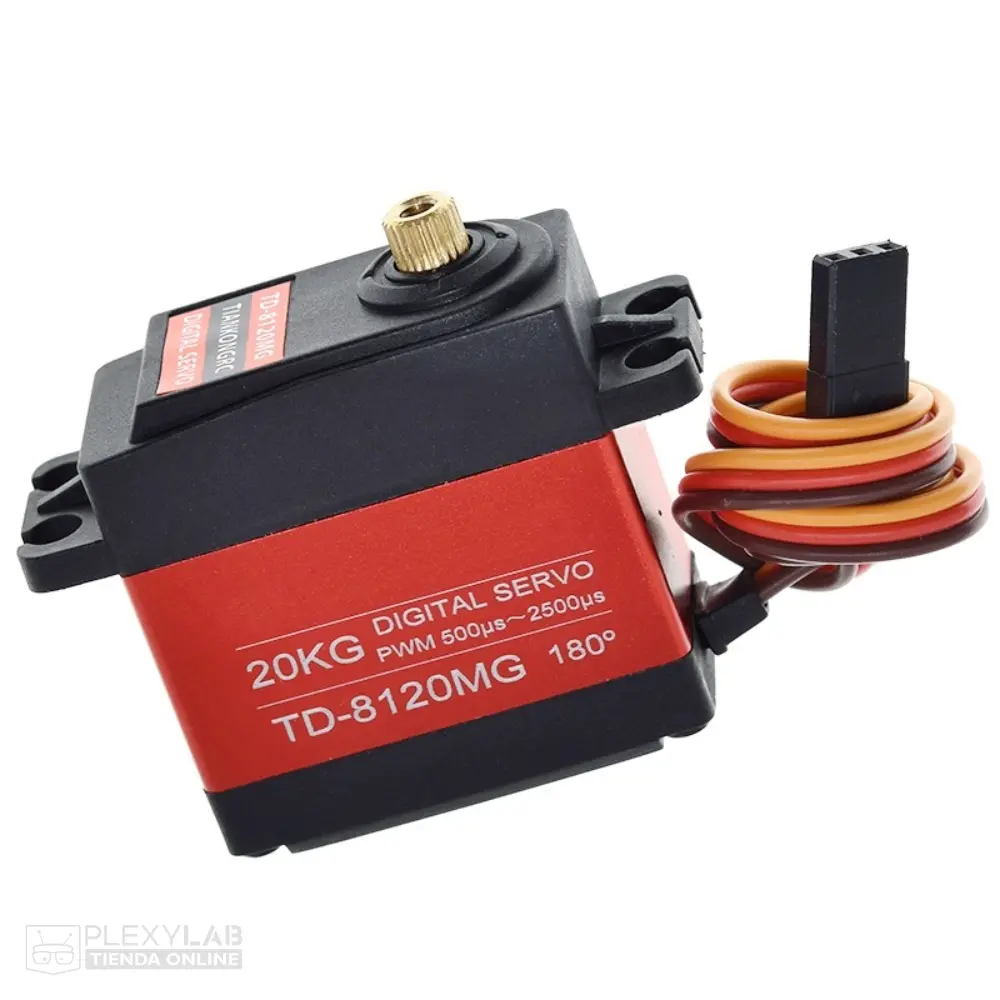 Servomotor TD-8120MG de alto torque, engranajes metálicos, 20 Kg