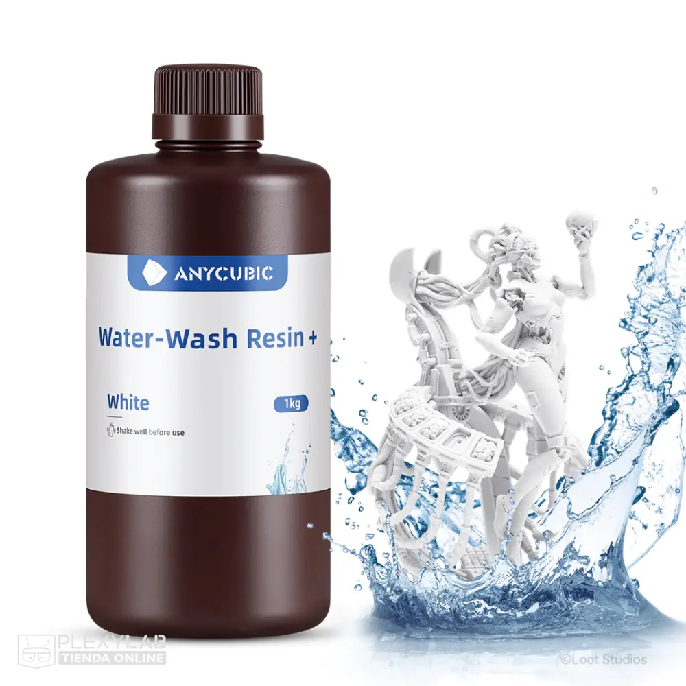 Resina Anycubic Water-Wash UV 405 nm de 1 kg