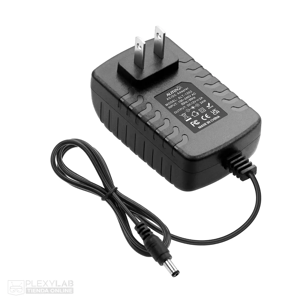 Fuente de alimentación de 24V 2A, plug de 5.5/2.1mm, compatible con jack de Arduino