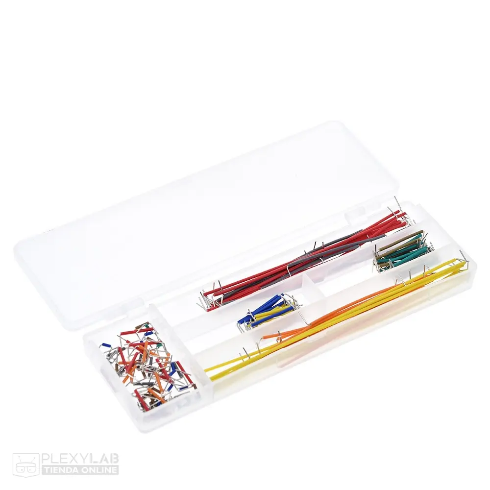 Cables jumper para protoboard, caja con 140 unidades, varios tamaños