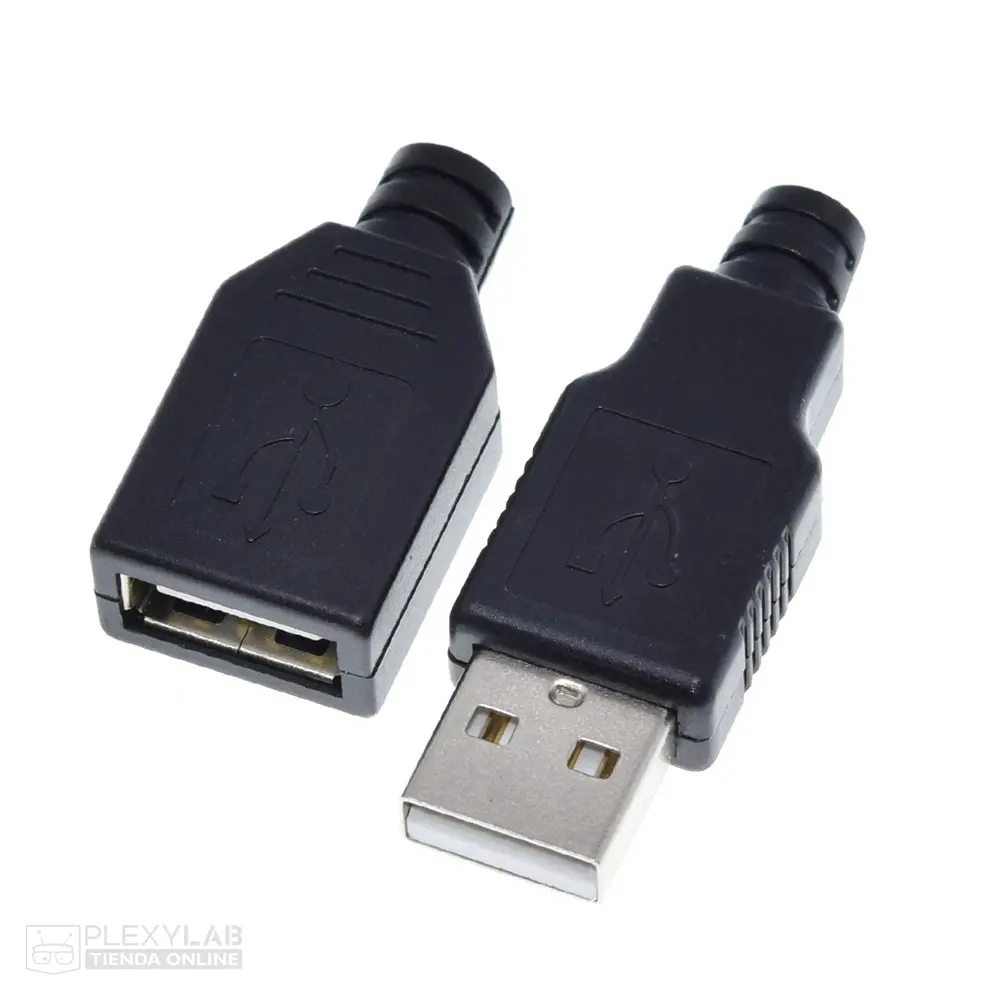 Conector USB tipo A macho de 4 pines