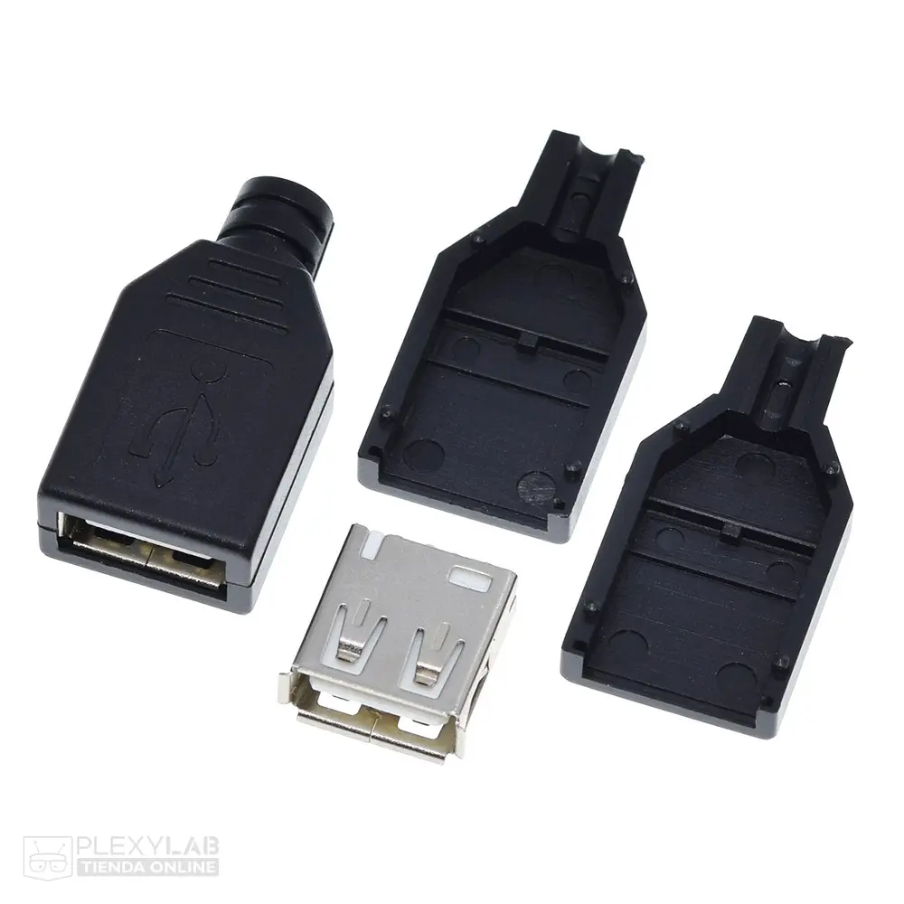Conector USB tipo A hembra de 4 pines