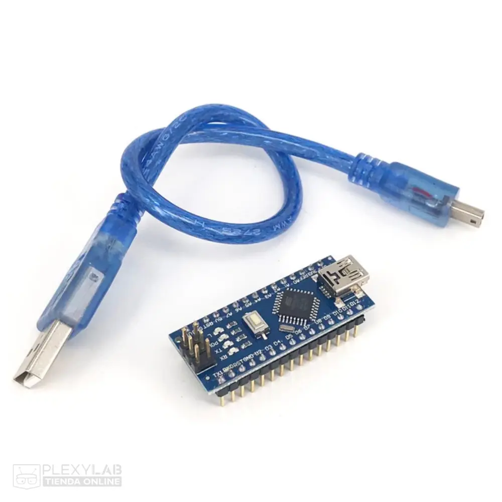 Arduino Nano V3 con chip ATmega328P y CH340 (Incluye cable)