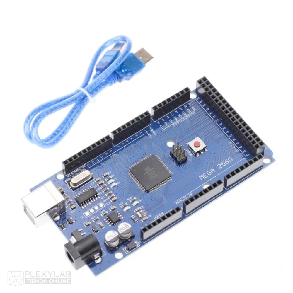 Arduino MEGA 2560 R3 con chip ATmega2560 y driver CH340 (Incluye cable)