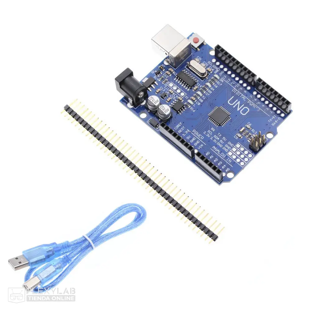 Arduino UNO R3 con chip ATmega328P SMD y driver CH340