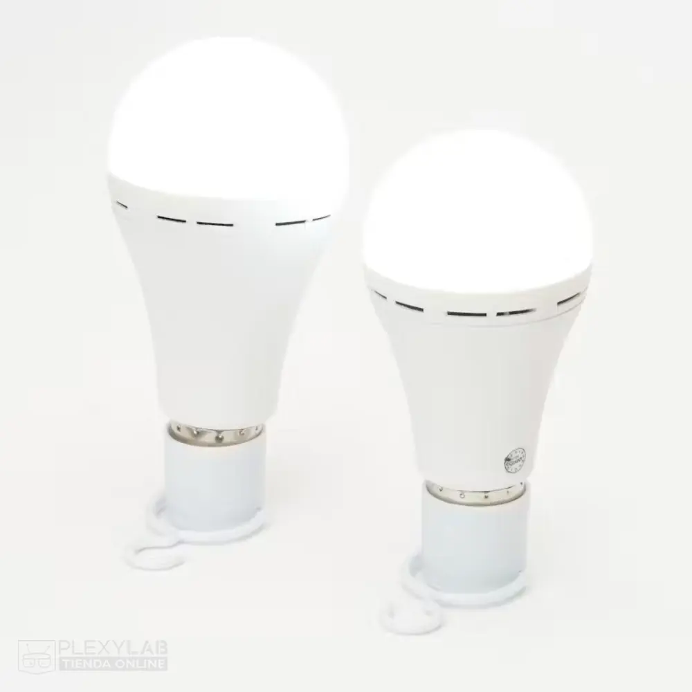 Foco, lámpara, luminaria recargable LED de 15W, luz blanca, con batería integrada y tecnología DOB