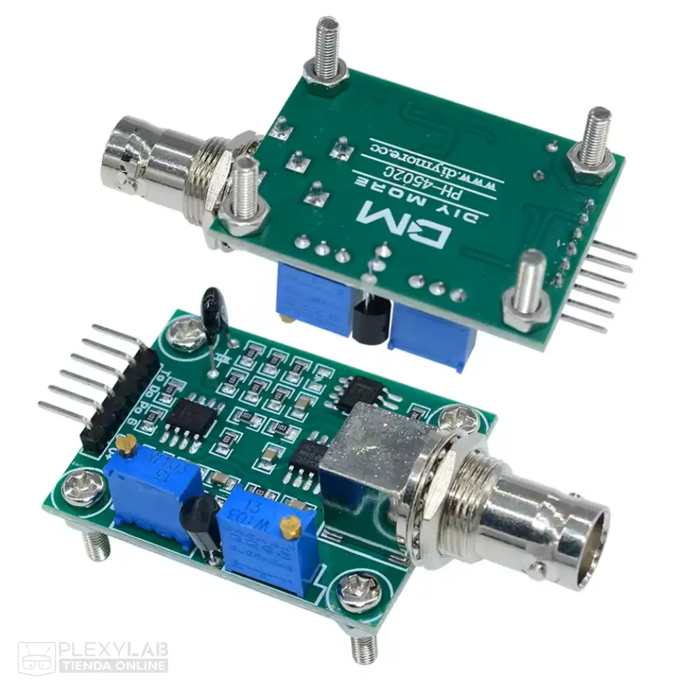 Módulo sensor de PH para líquido, incluye placa de control, sonda con conector BNC