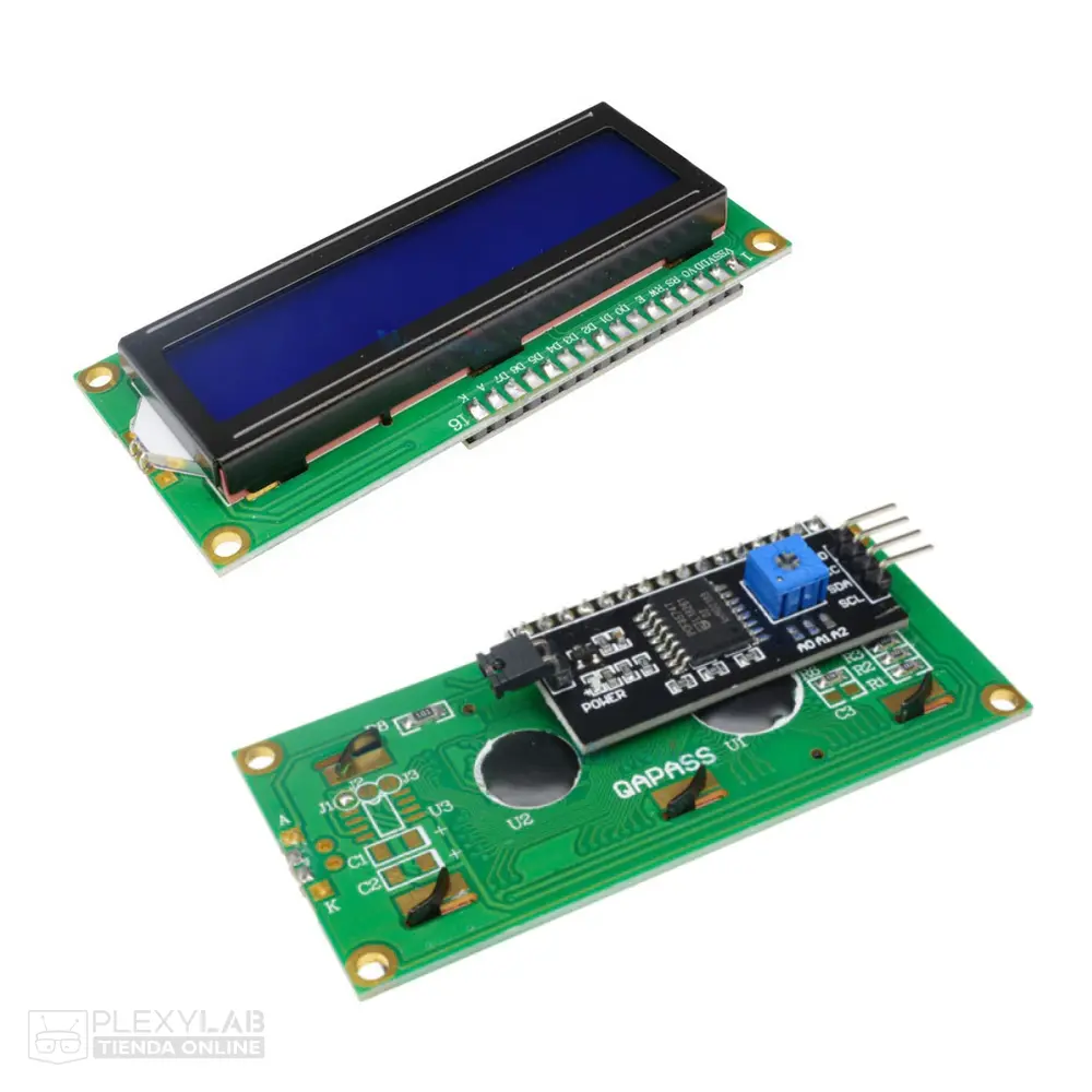 Pantalla LCD 1602 azul, 16x2 caracteres Arduino PIC