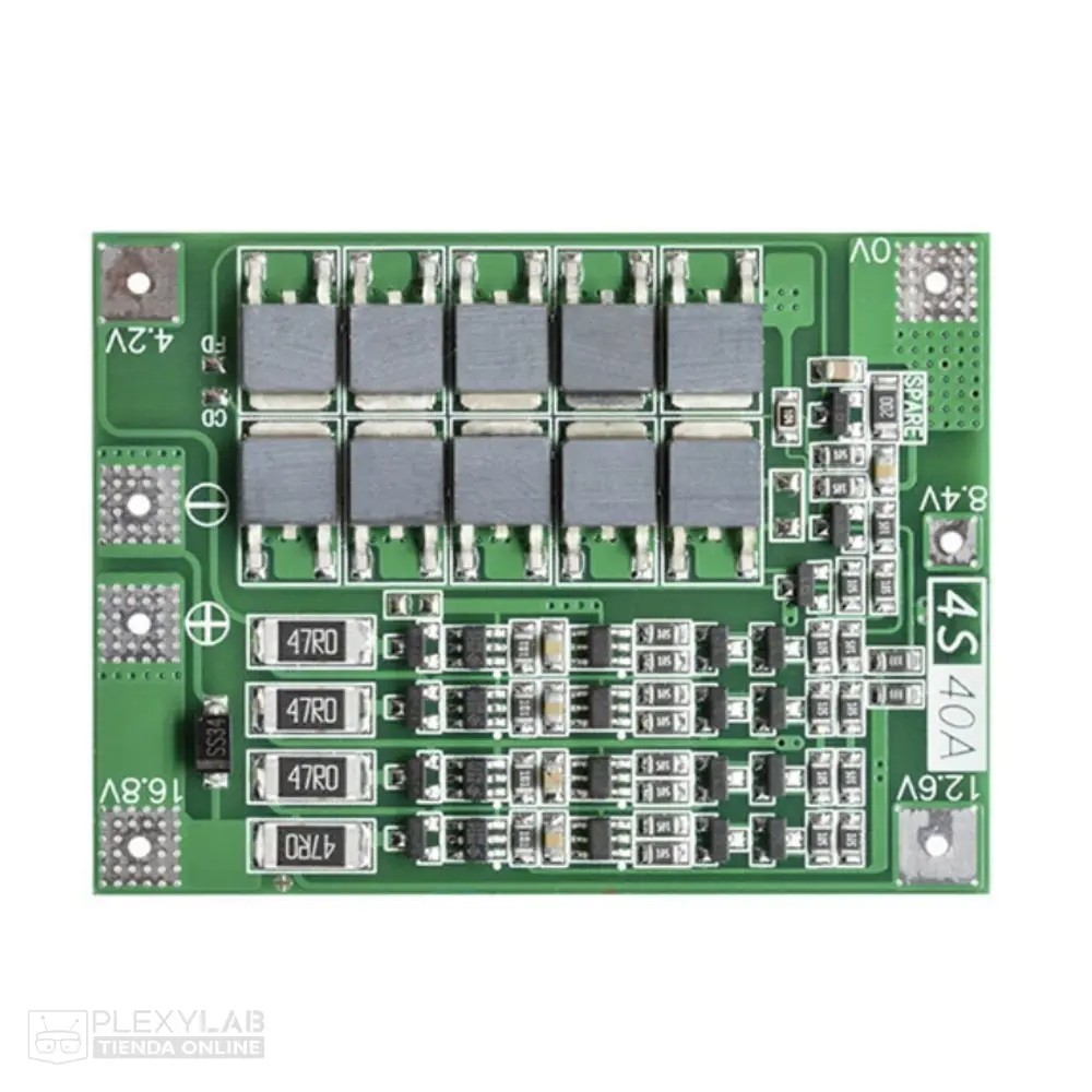 Módulo BMS balanceador y protección de baterías de litio de 4 celdas 4S 40A