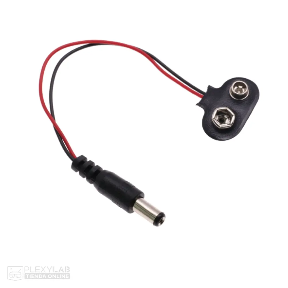 Broche conector para batería de 9V con plug
