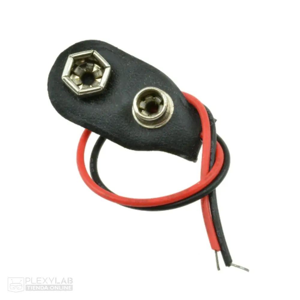 Broche conector para batería de 9V