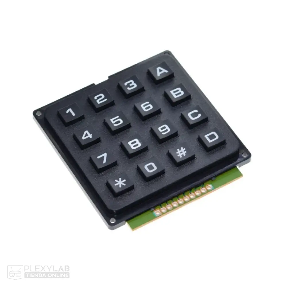 Teclado matricial 4X4 con botones plásticos