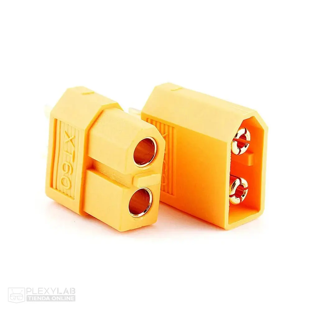 Conector AMASS XT60U 2 pines, 20 A, para baterías LiPo