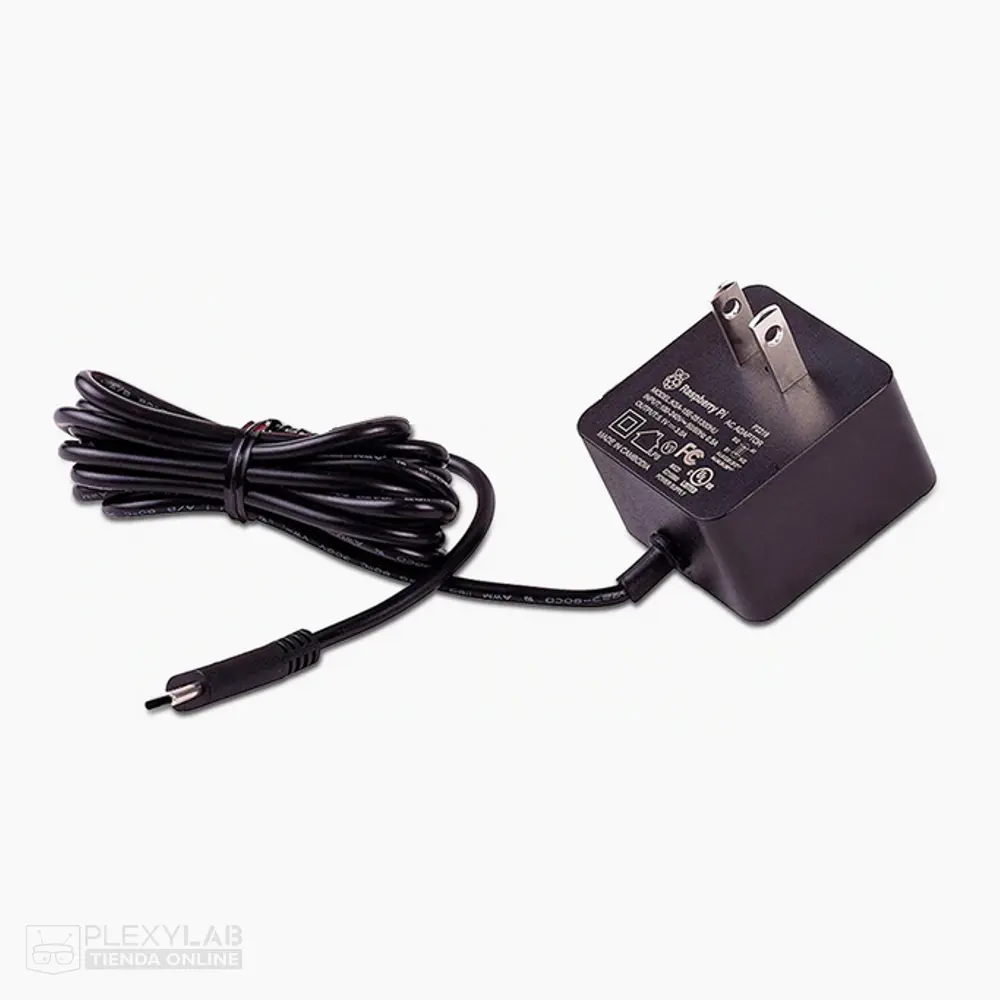 Fuente, cargador oficial para Raspberry Pi 4B, 5.1V 3A