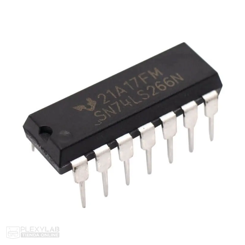 Circuito integrado 74LS266 XNOR o NOR exclusiva cuádruple