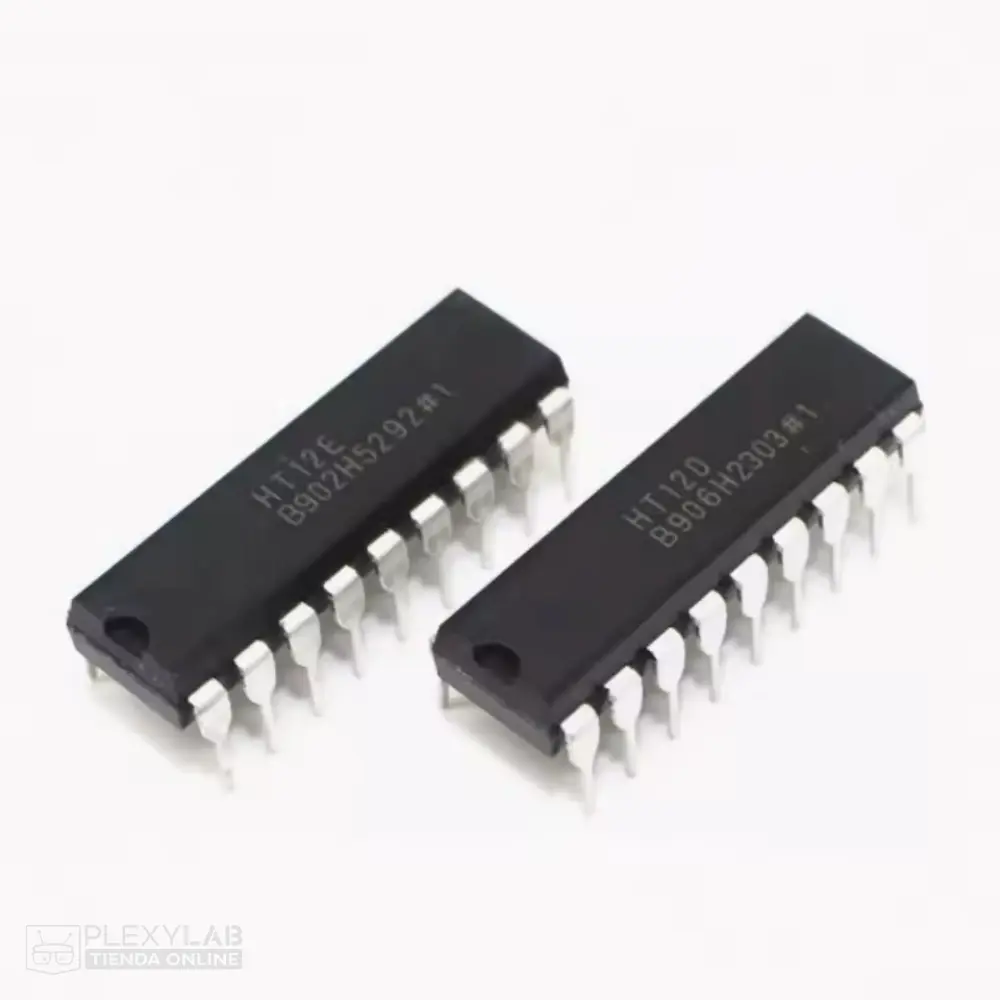Par de circuitos integrados HT12E codificador y HT12D decodificador