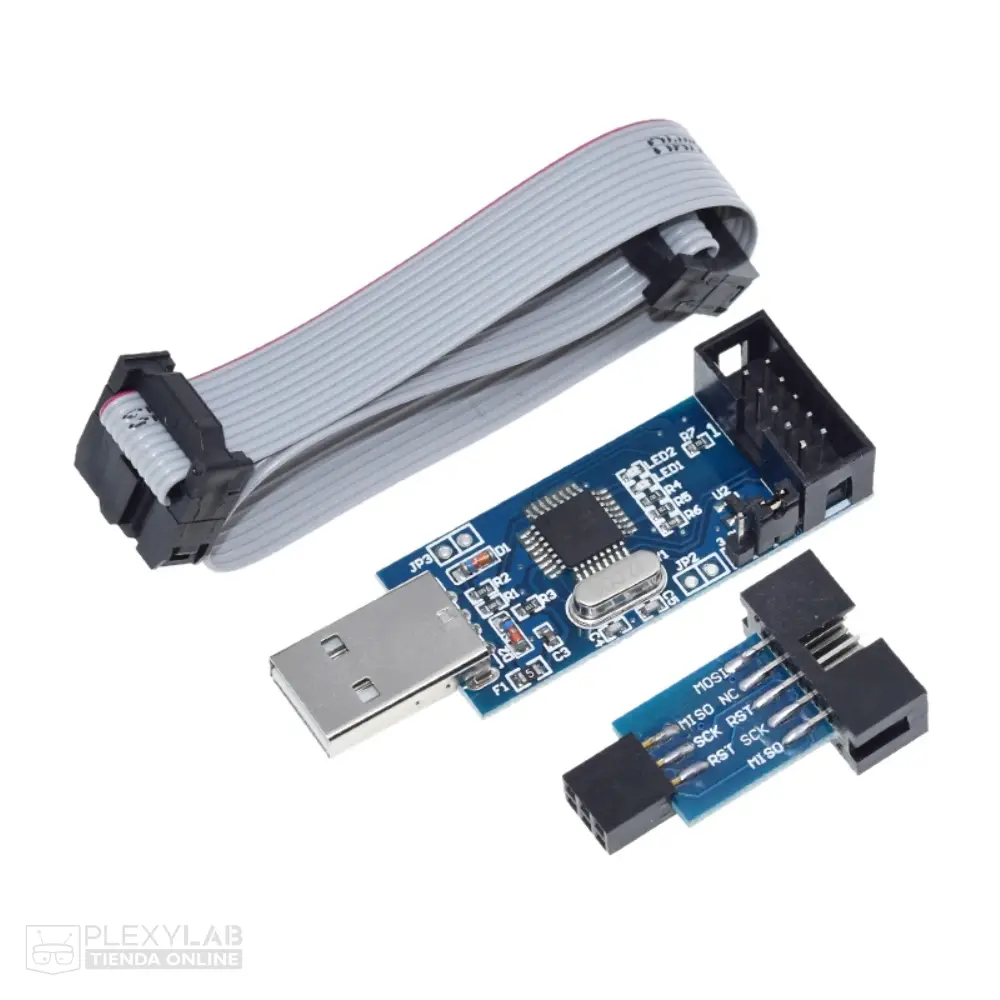 Programador AVR USBASP USBISP para Arduino ATmega, incluye cable y adaptador