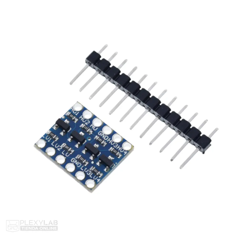 Módulo convertidor de nivel lógico 5V a 3.3V bidireccional de 4 canales