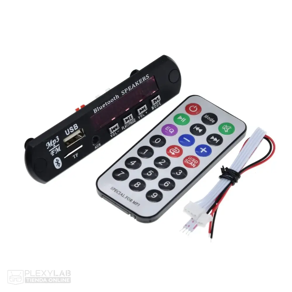 Módulo MP3 Bluetooth XLX-1016T Car Audio 12V FM Radio USB con control remoto