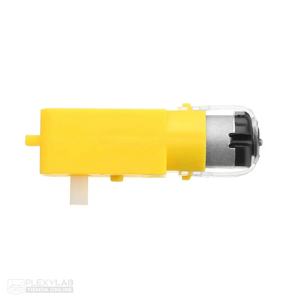 Motor DC 3V-12V TT con reductor 1:48, color amarillo, con engranajes de nylon