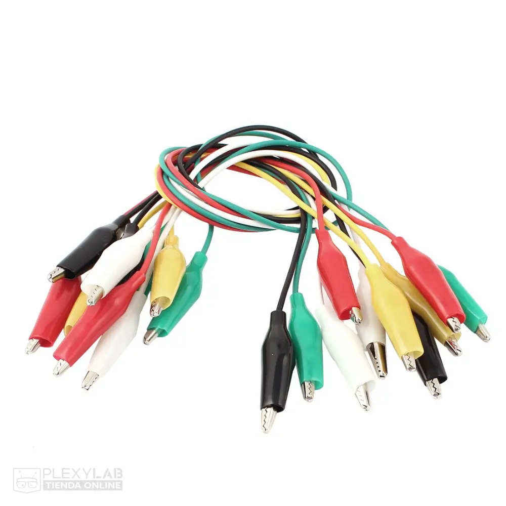Cable con conectores lagarto pequeños