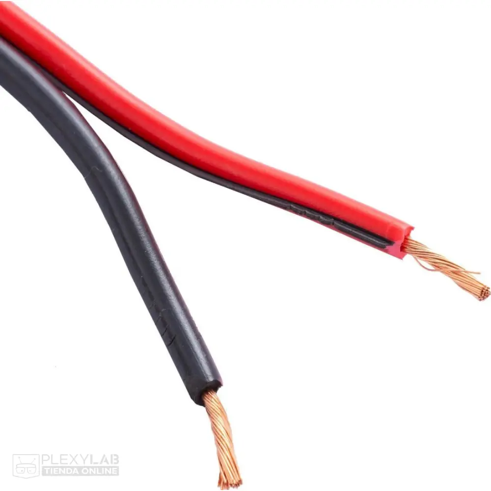 Cable gemelo AWG 18, cable de parlante, par rojo y negro