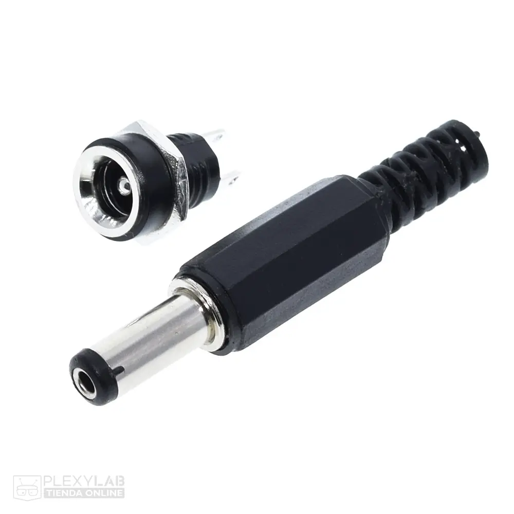Par de conectores Plug-Jack Macho y Hembra de 2.1x5.5 mm